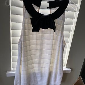 St. John little white and black tuxedo tank